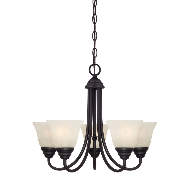 Kendall Five Light Chandelier in Oil Rubbed Bronze