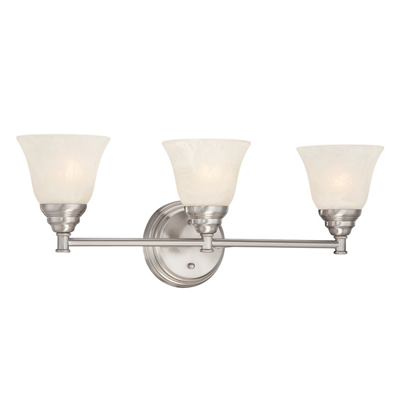 Kendall Three Light Bath Bar in Satin Platinum