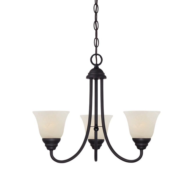 Kendall Three Light Chandelier in Oil Rubbed Bronze