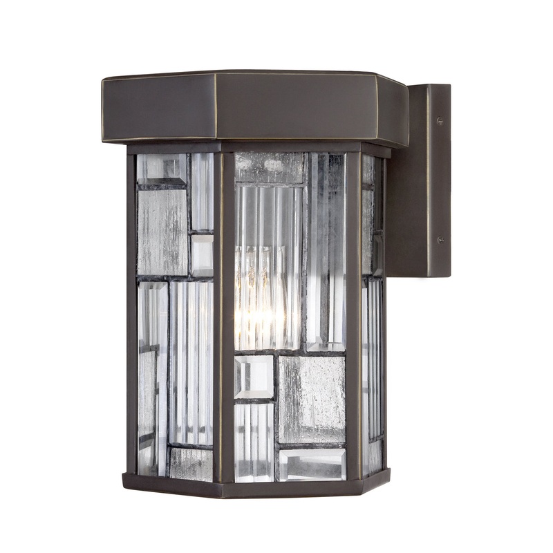 Kingsley One Light Wall Lantern in Aged Patina Bronze