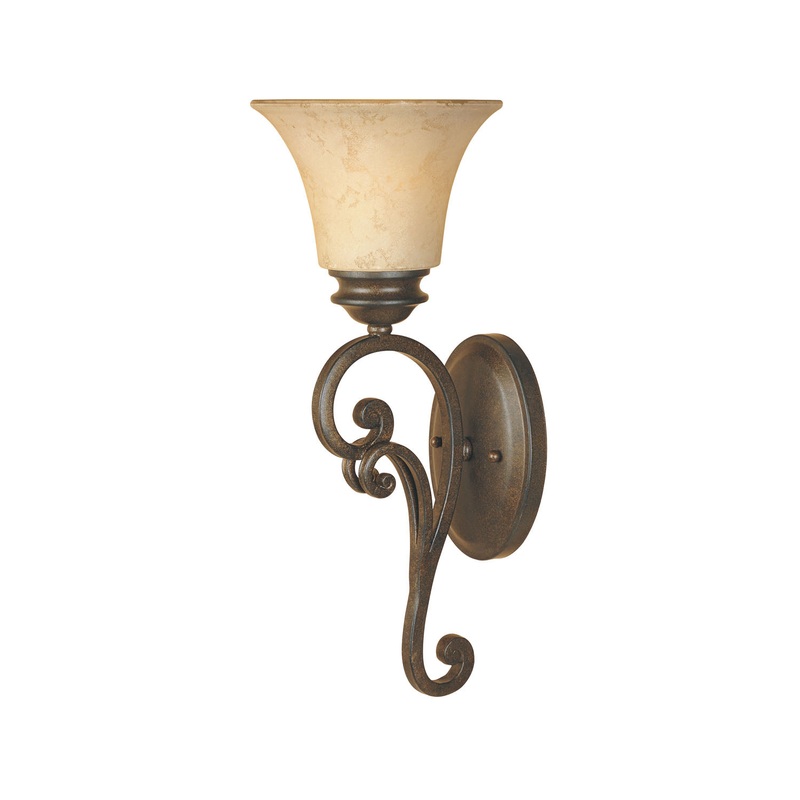 Mendocino One Light Wall Sconce in Forged Sienna