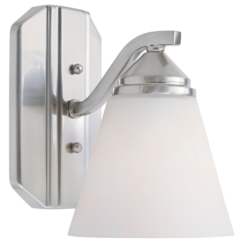 Piazza One Light Wall Sconce in Satin Platinum