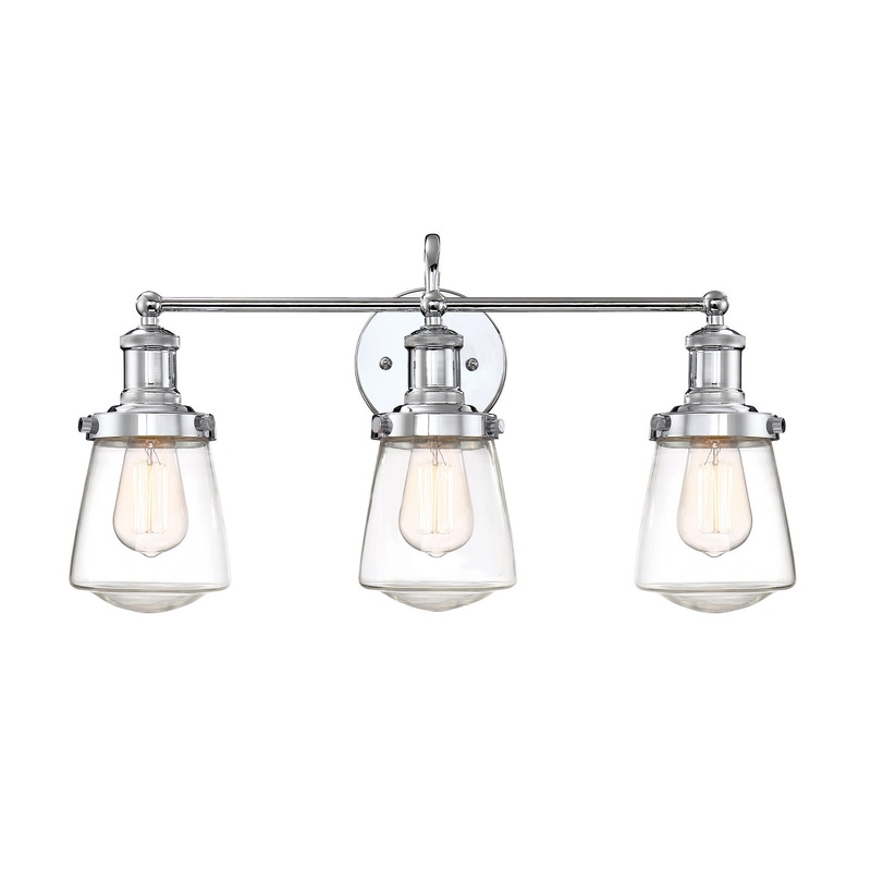 Taylor Three Light Bath Bar in Chrome