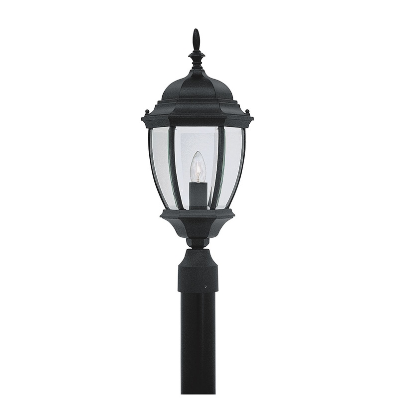 Tiverton One Light Post Lantern in Black