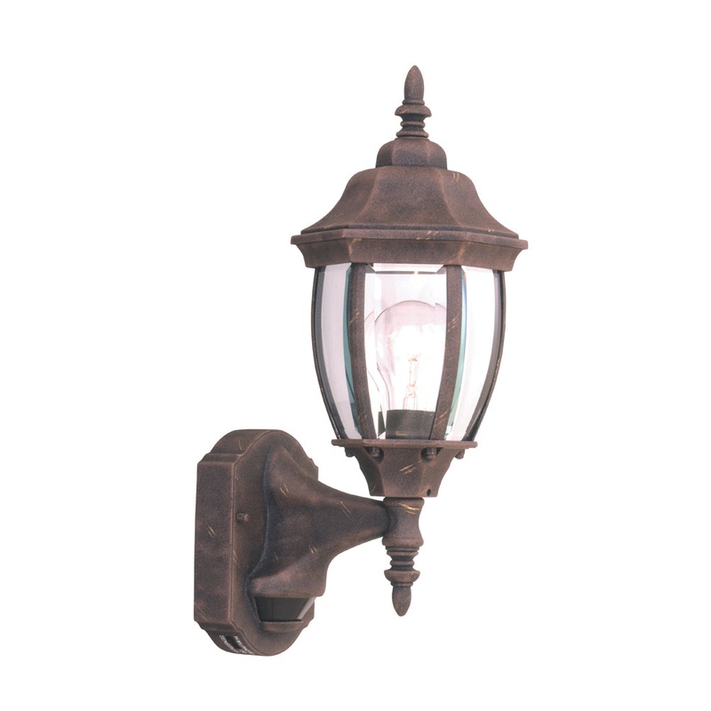 Tiverton One Light Wall Lantern - Motion Detector in Autumn Gold