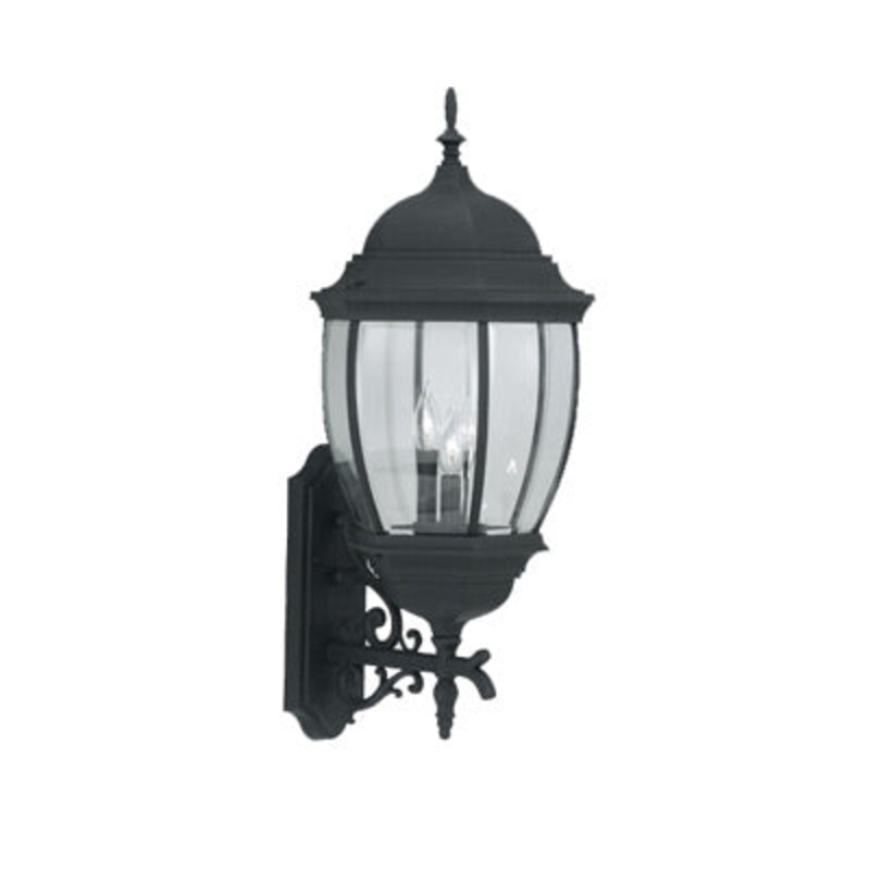 Tiverton Three Light Wall Lantern in Black