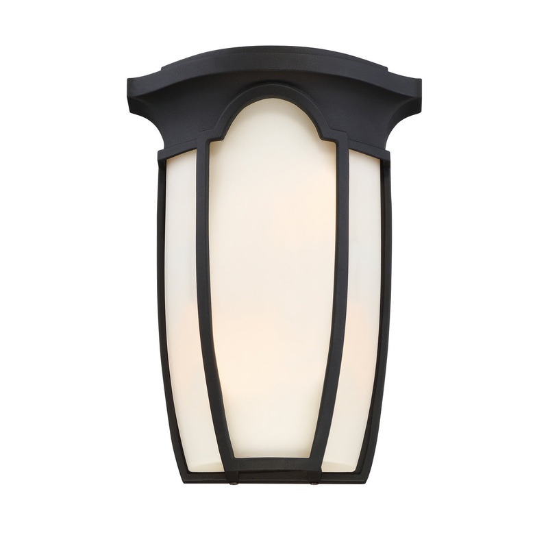 Tudor Row Two Light Wall Sconce in Black