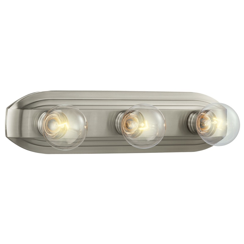 Value Bath/Vanity Three Light Bath Bar in Brushed Nickel