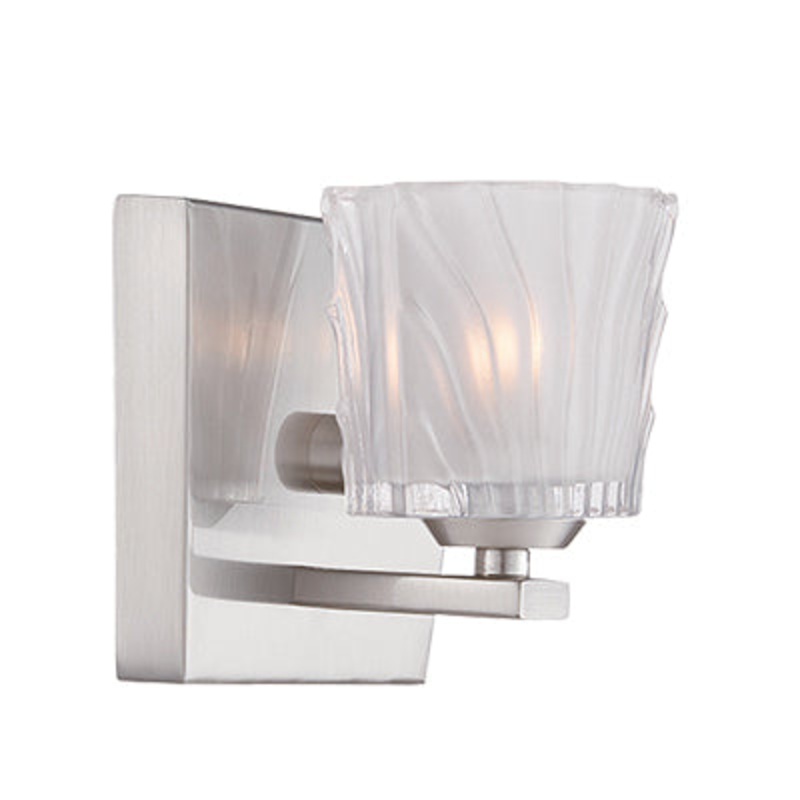Volare One Light Wall Sconce in Satin Platinum