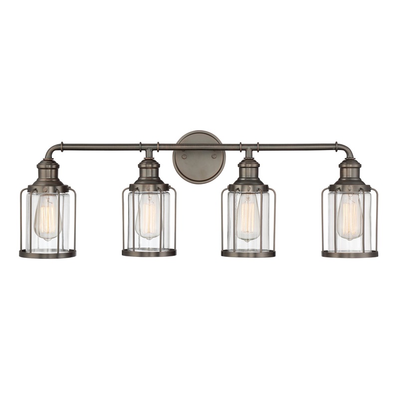 Anson Four Light Bath Bar in Satin Copper Bronze