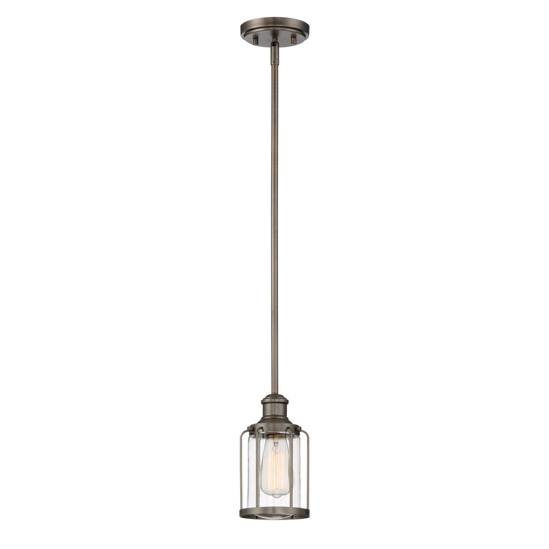 Anson One Light Mini Pendant in Satin Copper Bronze