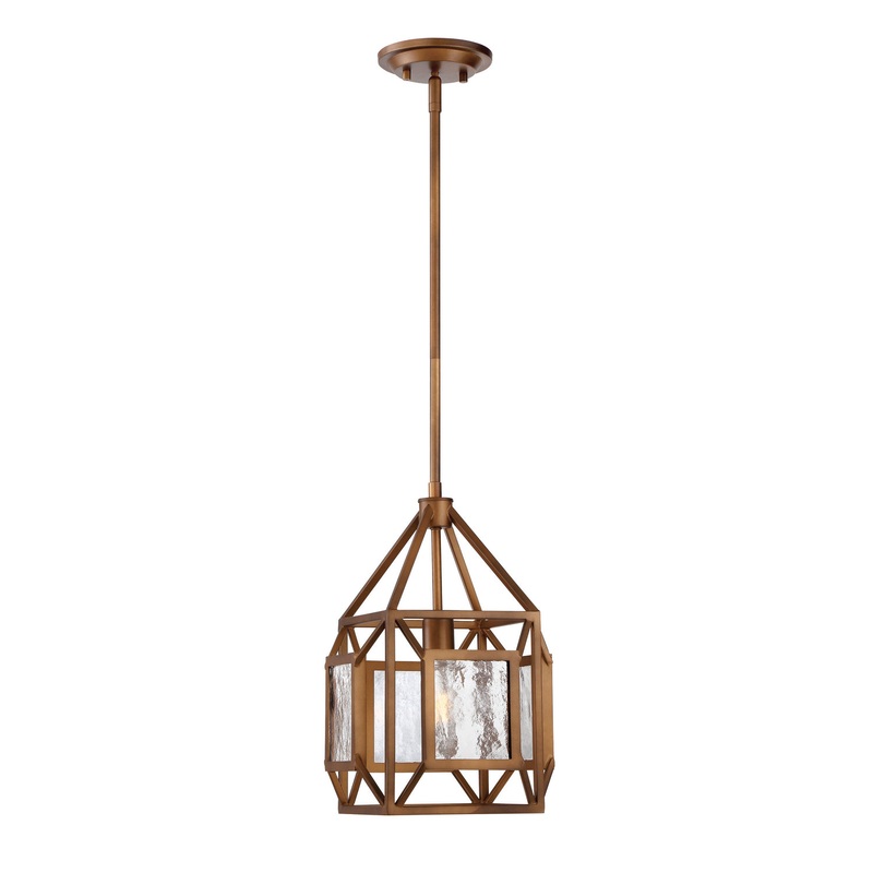 Athina One Light Mini Pendant in Gilded Bronze