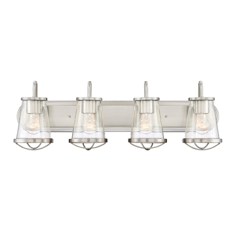 Darby Four Light Bath Bar in Satin Platinum