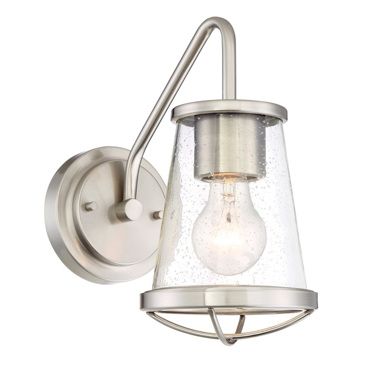 Darby One Light Wall Sconce in Satin Platinum