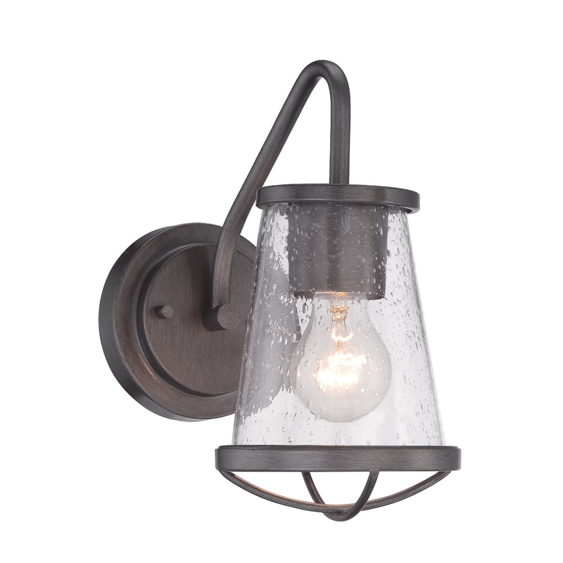 Darby One Light Wall Sconce in Weathered Iron