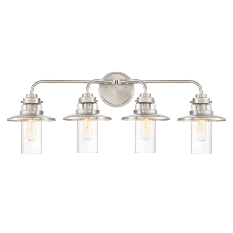 Dover Four Light Bath in Satin Platinum
