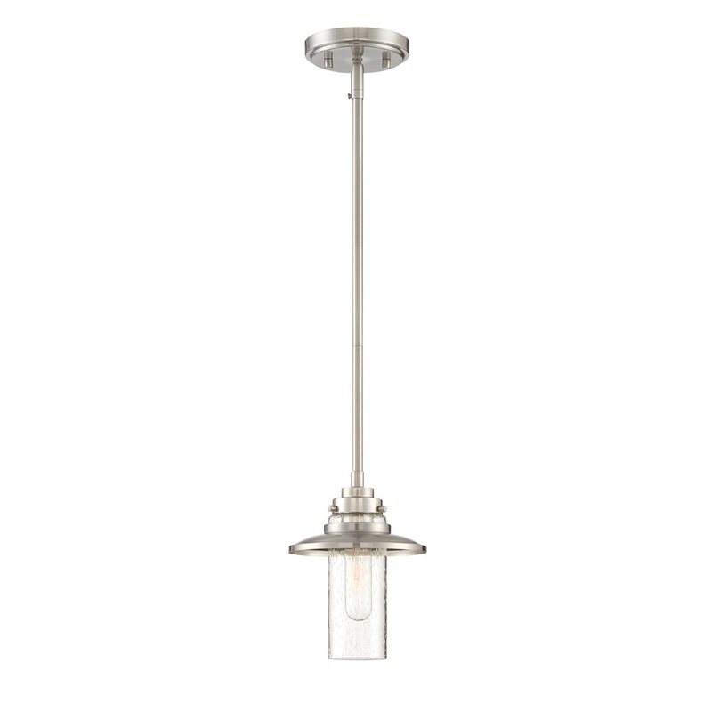 Dover One Light Mini Pendant in Satin Platinum