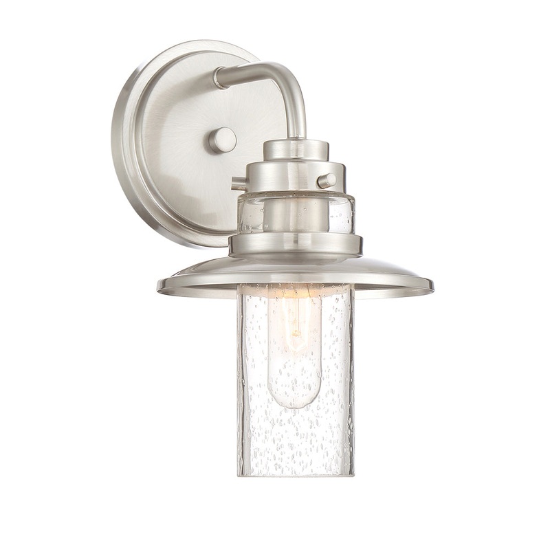 Dover One Light Wall Sconce in Satin Platinum