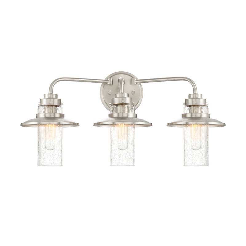 Dover Three Light Bath in Satin Platinum
