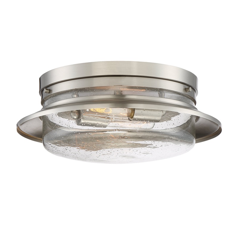 Dover Two Light Flushmount in Satin Platinum