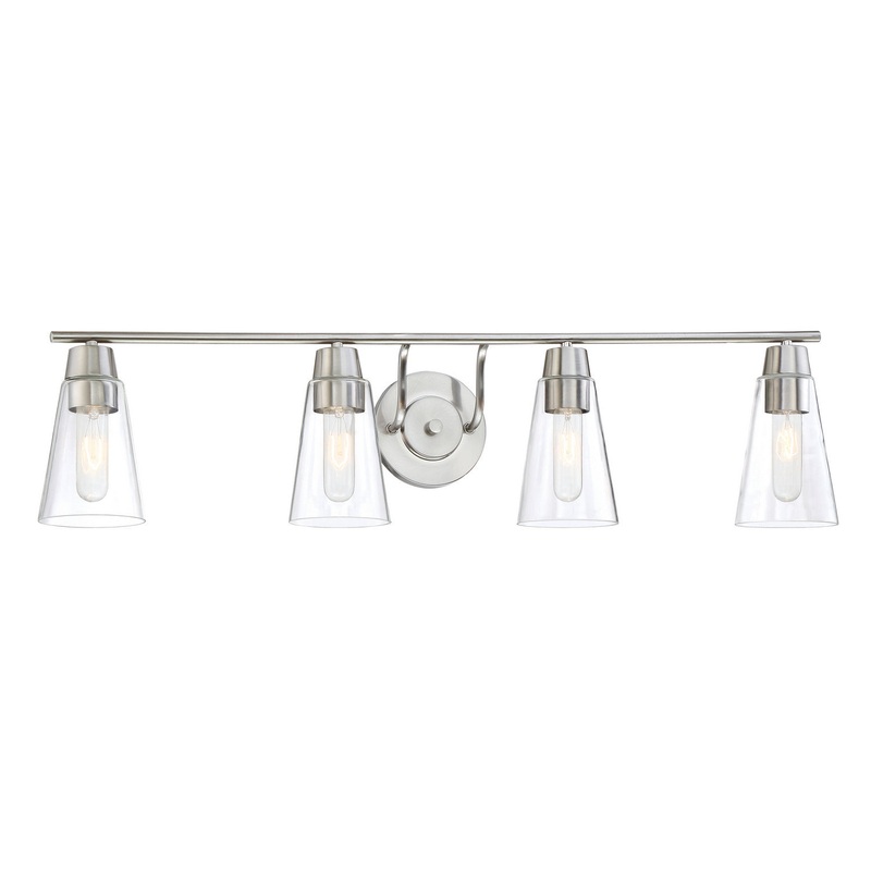 Echo Four Light Bath Bar in Satin Platinum