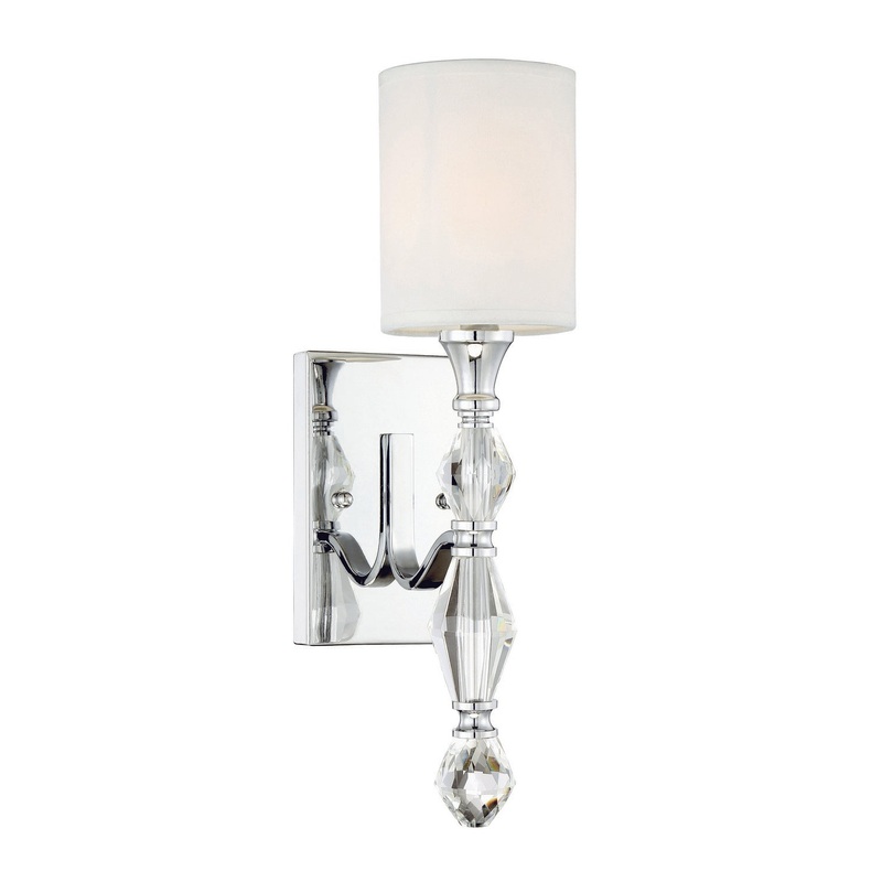Evi One Light Wall Sconce in Chrome