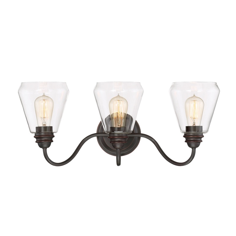 Foundry Three Light Bath in Satin Bronze