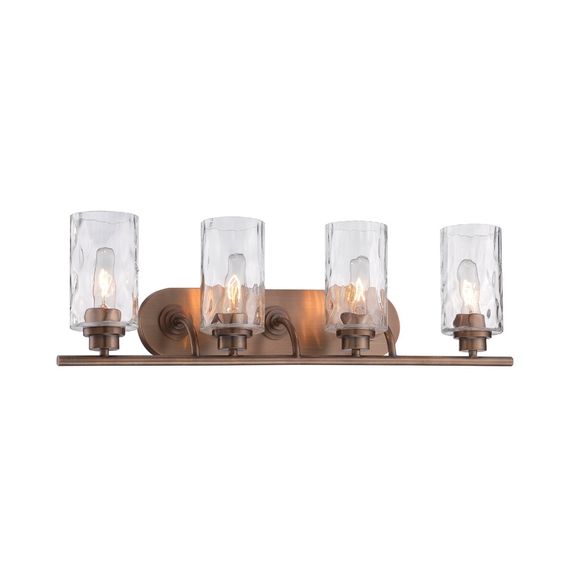 Gramercy Park Four Light Bath Bar in Old Satin Brass