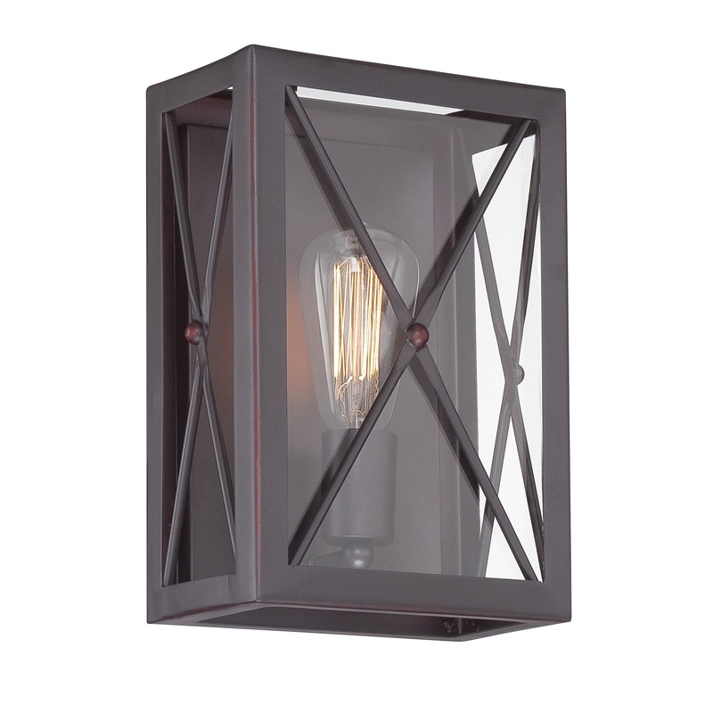 High Line One Light Wall Sconce in Satin Bronze
