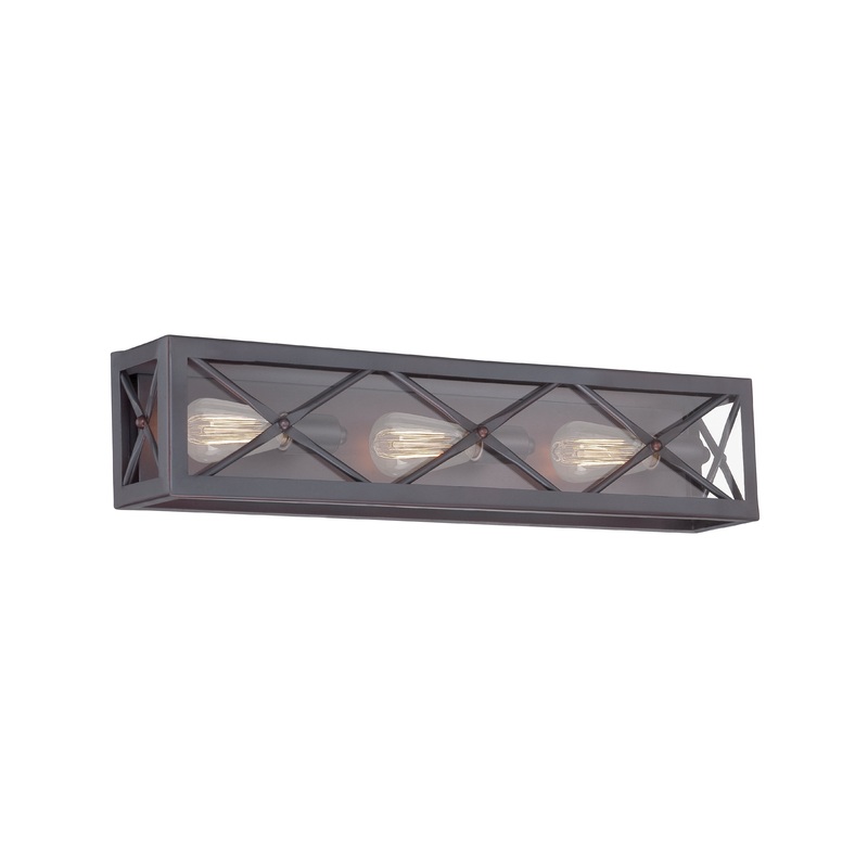 High Line Three Light Bath Bar in Satin Bronze