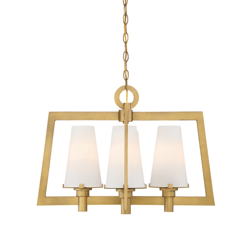 Hyde Park Four Light Chandelier in Vintage Gold