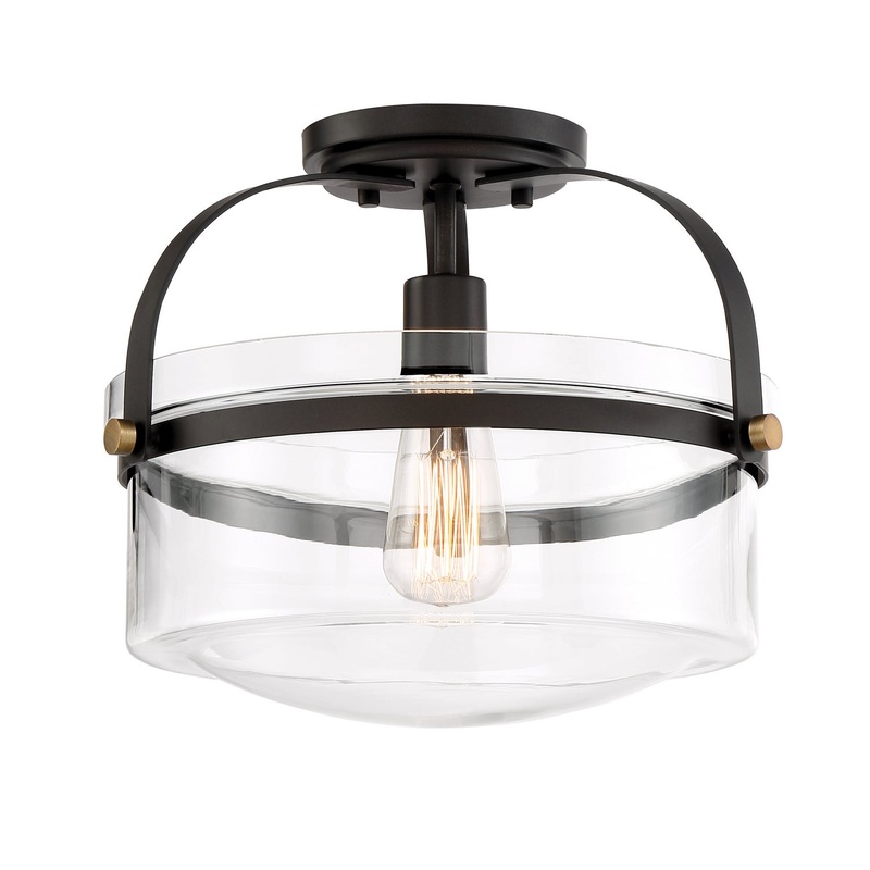 Jaxon One Light Semi-Flushmount in Oil Rubbed Bronze