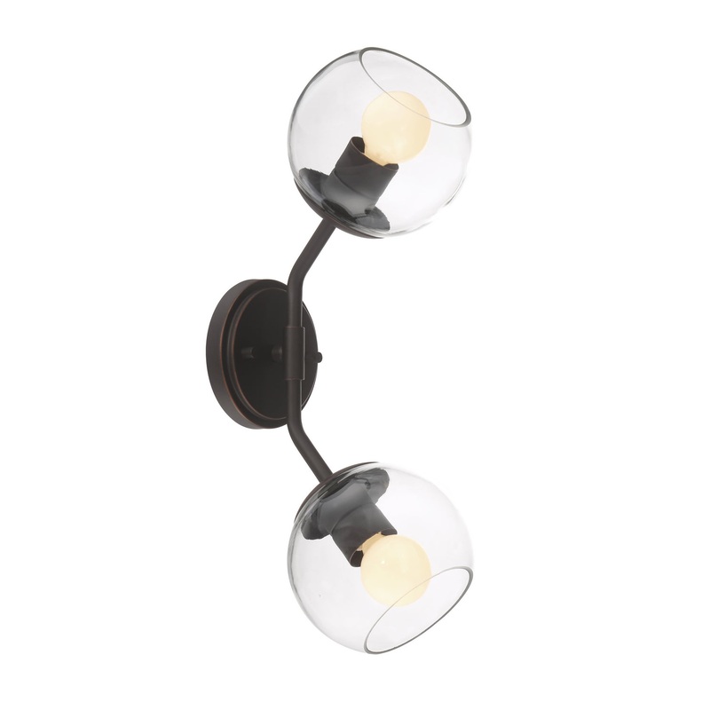 Meridian Two Light Wall Sconce in Satin Bronze