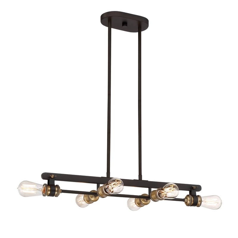 Miles Six Light Chandelier in Vintage Bronze