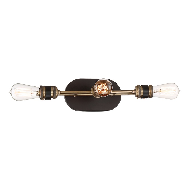 Miles Three Light Bath Bar in Vintage Bronze