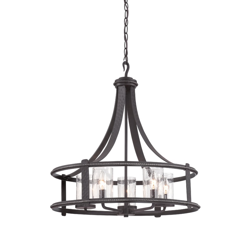 Palencia Five Light Chandelier in Artisan Pardo Wash