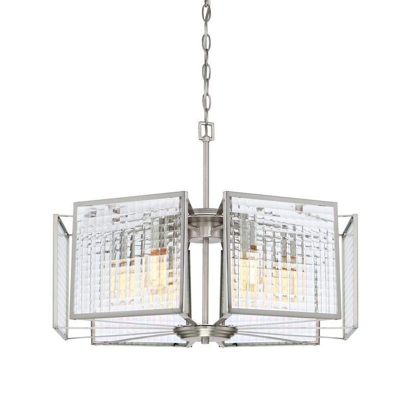 Pivot Chandelier in Satin Platinum