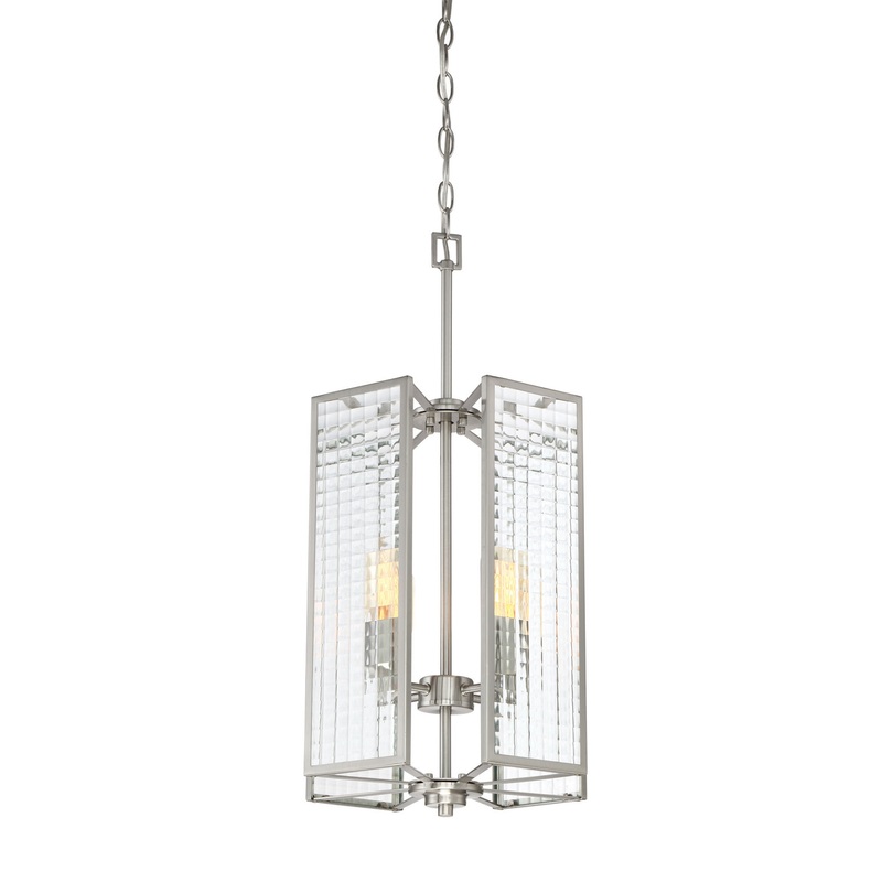 Pivot Foyer Pendant in Satin Platinum