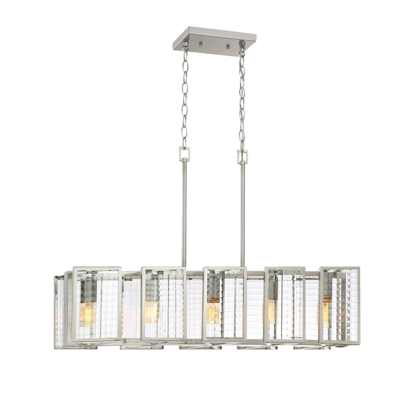 Pivot Island Pendant in Satin Platinum