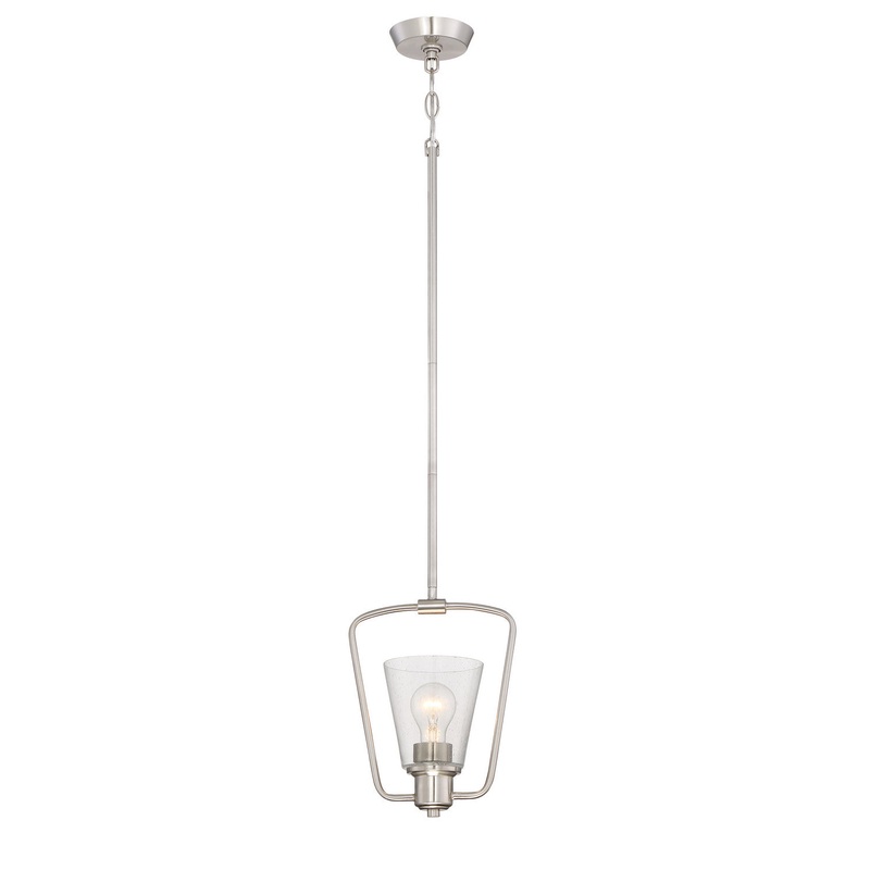 Printers Row Mini Pendant in Satin Platinum