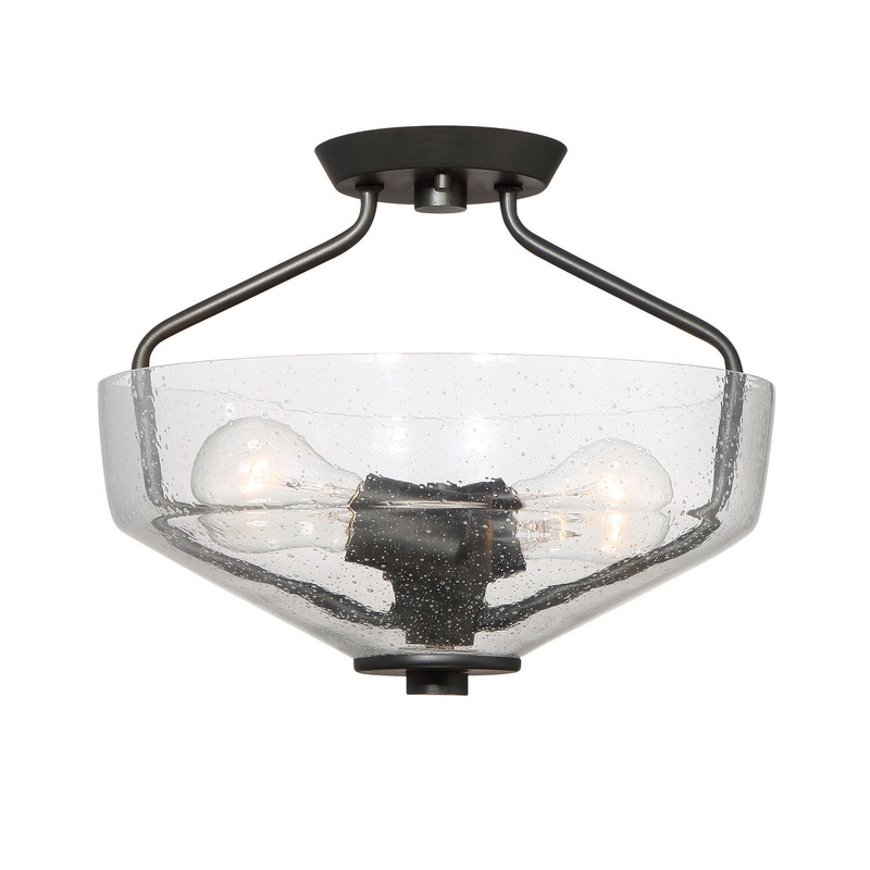 Printers Row Semi-Flush Mount in Oil Rubbed Bronze