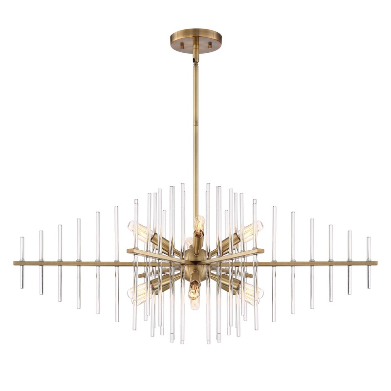 Reeve 12 Light Island Pendant in Burnished Antique Brass