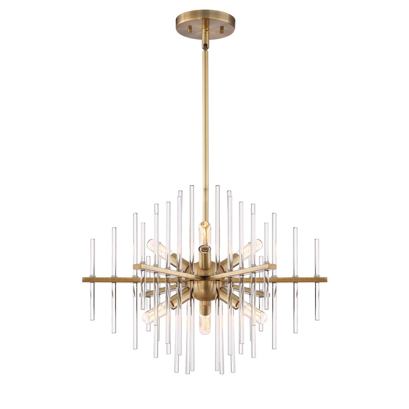 Reeve Six Light Chandelier in Burnished Antique Brass
