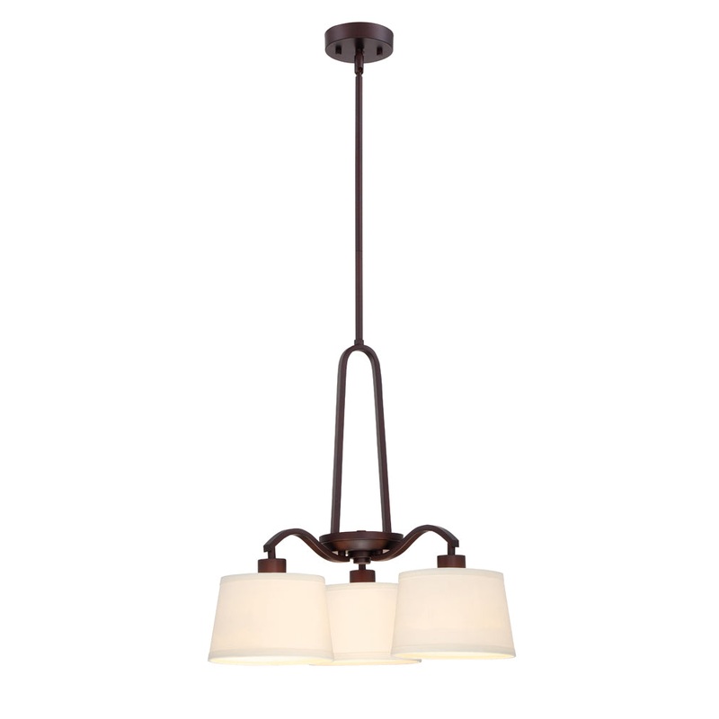 Studio Chandelier in Satin Bronze