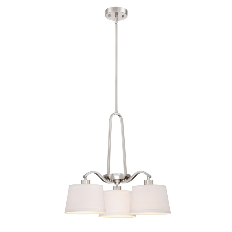 Studio Chandelier in Satin Platinum