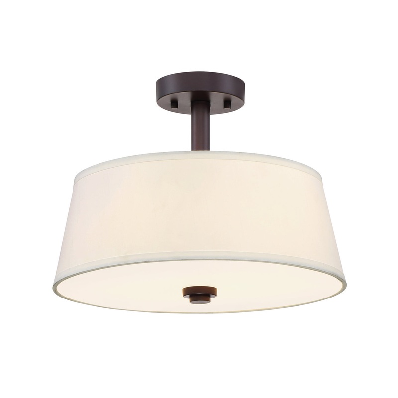 Studio Semi-Flush Mount in Satin Bronze