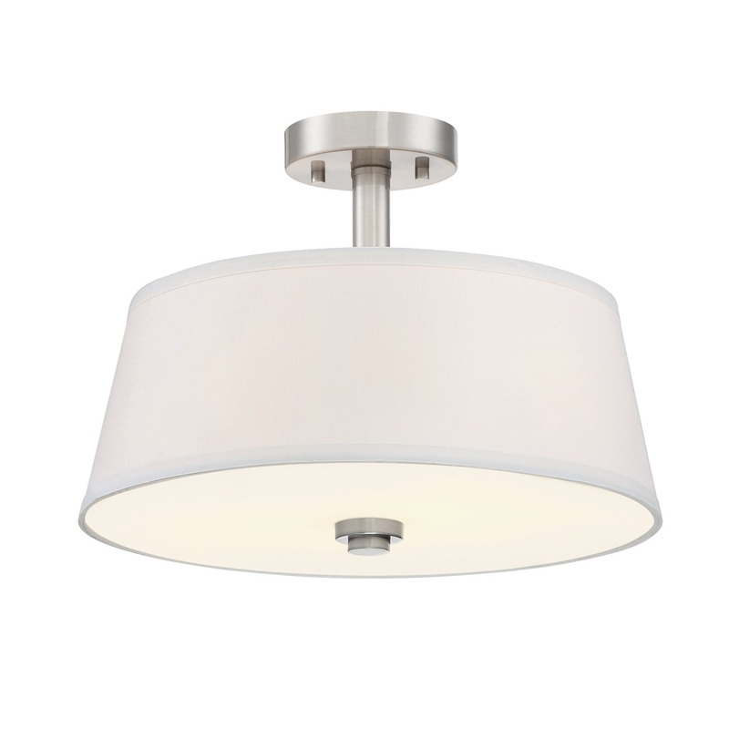 Studio Semi-Flush Mount in Satin Platinum