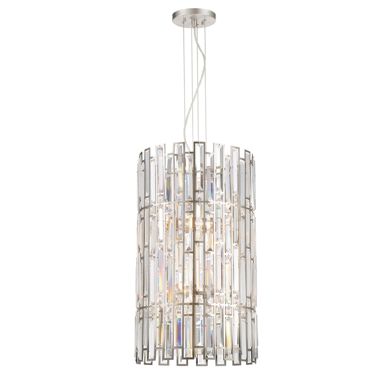 West 65th Foyer Pendant in Satin Platinum