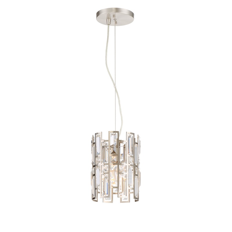 West 65th Mini-Pendant in Satin Platinum