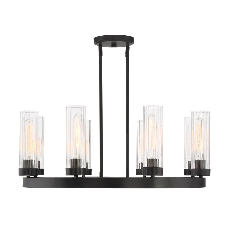 Braden Eight Light Chandelier in Iron (Graphite)